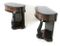 Lacquered Wood Nightstands with Glass Top, 1950s, Set of 2 2