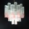 Vintage Murano Glass Chandelier in Pink Shaded Crystal, Venice, Italy, 1980s 1