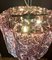 Vintage Murano Chandelier Murrina in Murano Glass, Hammered Strips, Amethyst Crystal with White Core, Venice, Italy, 1990s 6
