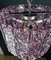 Vintage Murano Chandelier Murrina in Murano Glass, Hammered Strips, Amethyst Crystal with White Core, Venice, Italy, 1990s 5