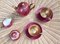 Vergoldetes Porzellanservice Tete À Tete in Rosa und Gold, 5er Set 1
