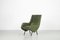 Butaca italiana Mid-Century de cuero sintético verde, años 50, Imagen 1
