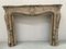 19th Century Louis XV Fireplace in Slightly Pinkish Breccia Marble 1