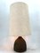 Large Ceramic Floor Lamp with Original Fabric Shade from Krösselbach, 1960s 1