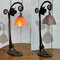 Early 20th Century Lamp in Steel and Glass Paste Tulip 16