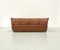 French Togo 3-Seater Sofa in Dark Cognac Leather attributed to Michel Ducaroy for Ligne Roset 12