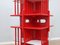 Modular Italian Red Lacquered Wood Bookshelf, 1960s 9