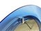Convex Blue Glass and Chrome Plated Mirror from Veca, 1960s, Image 2
