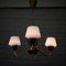 Mid-Century Modern Pendant Lamp in Brass with Oak and Glass, Sweden, 1950s 2