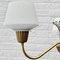 Mid-Century Modern Pendant Lamp in Brass with Oak and Glass, Sweden, 1950s 9