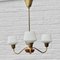 Mid-Century Modern Pendant Lamp in Brass with Oak and Glass, Sweden, 1950s 5