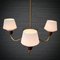 Mid-Century Modern Pendant Lamp in Brass with Oak and Glass, Sweden, 1950s 4