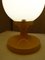 Large Vintage Table Lamp with Yellow Lacquered Metal Base and White Opaline Globe, 1960s 10