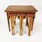 Tables Pliantes Mid-Century Modernes par P. Hundevad, 1960s, Set de 4 4
