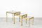 Mid-Century Modern Brass Nesting Tables with Glass Tops, 1970s, Set of 3 5
