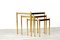 Mid-Century Modern Brass Nesting Tables with Glass Tops, 1970s, Set of 3 7