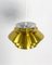 Golden Pendant Lamp Barcelona attributed to Bent Karlby for Lyfa, Denmark, 1980s 3