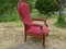 Antique Voltaire Armchair in Walnut and Velvet Fabric, 1890s, Image 12