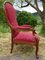 Antique Voltaire Armchair in Walnut and Velvet Fabric, 1890s, Image 17