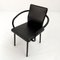 Black Leather Mandarin Chair by Ettore Sottsass for Knoll, 1980s 6