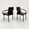 Black Leather Mandarin Chair by Ettore Sottsass for Knoll, 1980s 7