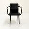 Black Leather Mandarin Chair by Ettore Sottsass for Knoll, 1980s 2