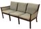 Mid-Century Modernes Drei-Sitzer Sofa mit Gestell aus Mahagoni von Poul Jeppesens, 1950er 5