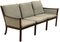 Mid-Century Modernes Drei-Sitzer Sofa mit Gestell aus Mahagoni von Poul Jeppesens, 1950er 1