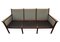 Mid-Century Modernes Drei-Sitzer Sofa mit Gestell aus Mahagoni von Poul Jeppesens, 1950er 11