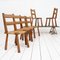 Elm and Straw Chairs in the style of Perriand, 1950s, Set of 6 4