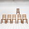Elm and Straw Chairs in the style of Perriand, 1950s, Set of 6 10