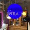 Vintage Blue Round Ceiling Lamp from Nivea, 1970s 2