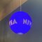 Lámpara de techo vintage redonda en azul de Nivea, años 70, Imagen 6