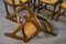 Stühle aus Eiche mit Sitz aus Stroh von Guillerme et Chambron für Votre Maison, 1950er, 6er Set 10