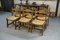 Stühle aus Eiche mit Sitz aus Stroh von Guillerme et Chambron für Votre Maison, 1950er, 6er Set 4