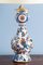 Polychrome Garlic Neck Vase Lamp from Dutch Delftware, 18th Century 5