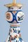 Lampada da vaso policroma con collo ad aglio di Delftware, Olanda, XVIII secolo, Immagine 8