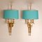 French Empire Style Bouillotte Wall Sconces from Versace, 1980s, Set of 2 1
