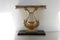 Swedish Gustavian Giltwood Console Table with Lyre and Marble Top, 1800s, Image 3
