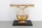 Swedish Gustavian Giltwood Console Table with Lyre and Marble Top, 1800s, Image 13