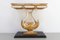 Swedish Gustavian Giltwood Console Table with Lyre and Marble Top, 1800s, Image 1