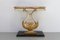 Swedish Gustavian Giltwood Console Table with Lyre and Marble Top, 1800s, Image 4