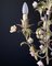 Iron Chandelier with Ceramic Roses, 1950s 5