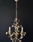 Iron Chandelier with Ceramic Roses, 1950s 10