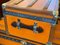 Vintage Moynat Truhe aus orangefarbenem Canvas, 1920er 10