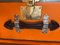 Vintage Moynat Truhe aus orangefarbenem Canvas, 1920er 11