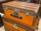 Vintage Moynat Truhe aus orangefarbenem Canvas, 1920er 15