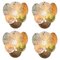 Murano Glass Disc Wall Sconces, 1990s, Set of 4 1