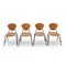 Vintage Stühle von Aurelio Villari für Isa Bergamo, 1950er, 4er Set 1
