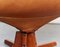 Sillón giratorio de teca y cuero de Berg, años 70, Imagen 7